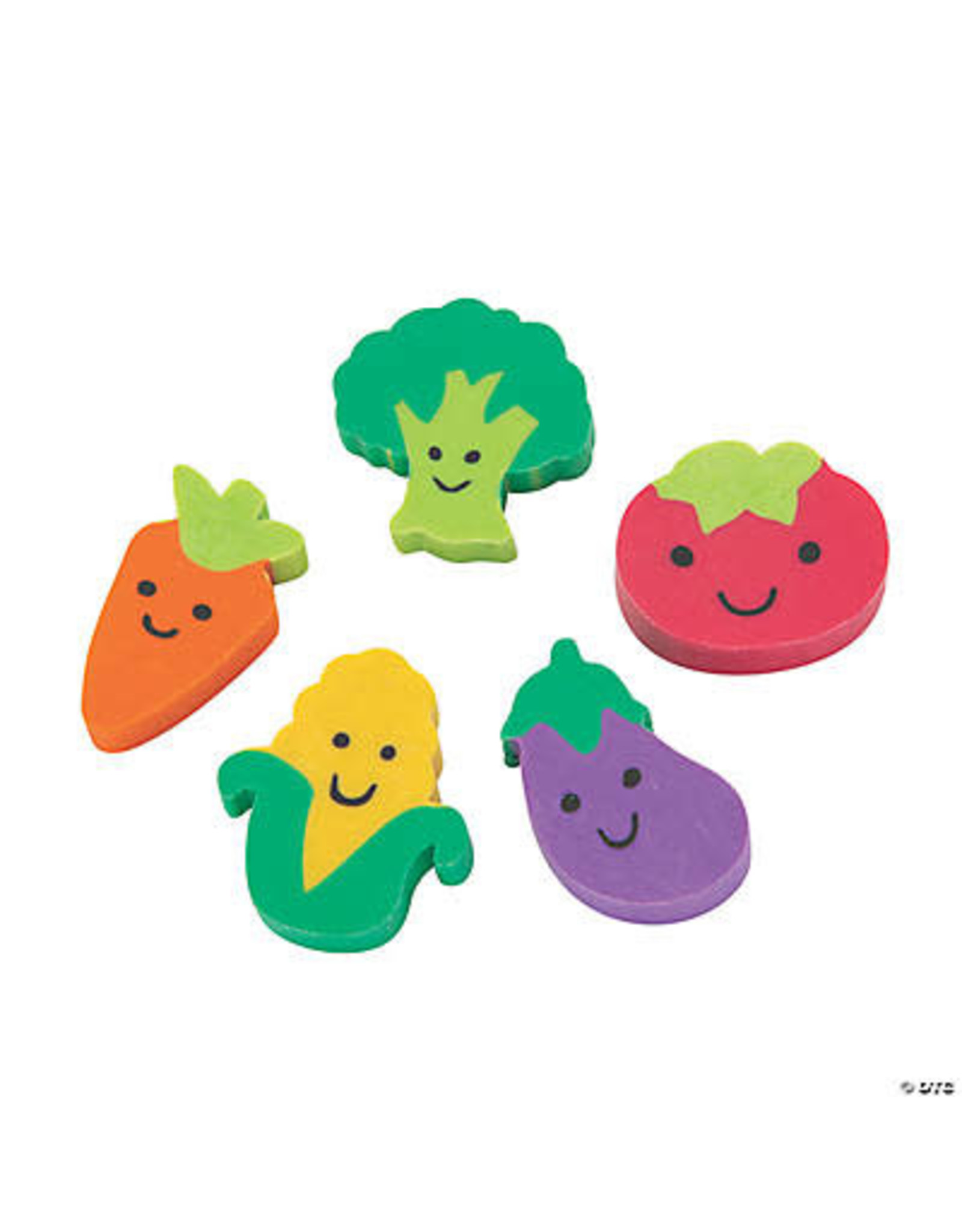 MINI VEGETABLE ERASERS - 300 PACK