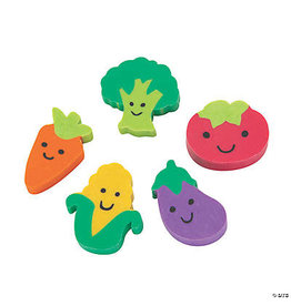 MINI VEGETABLE ERASERS - 300 PACK