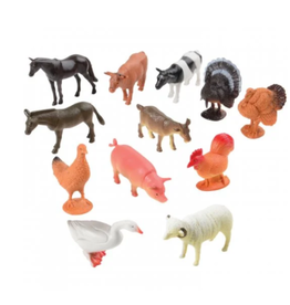 FARM ANIMALS 3" LONG 12 PACK