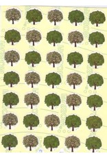 STICKERS: TREES 35 PER PAGE - 8 SHEETS