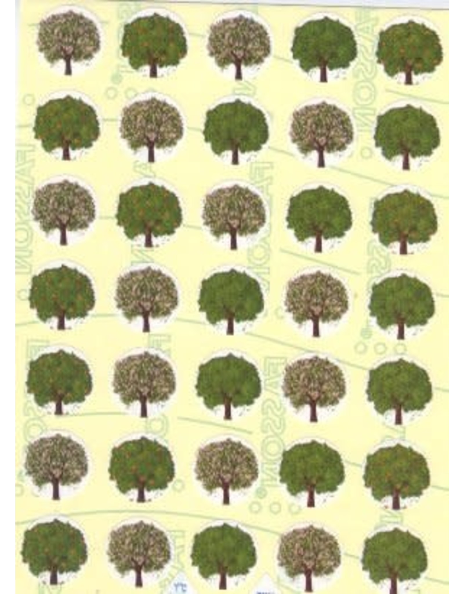 STICKERS: TREES 35 PER PAGE - 8 SHEETS