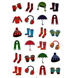 STICKERS: WINTER CLOTHING 10 SHEETS