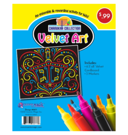 incento magic CHANUKAH VELVET ART:  DREIDEL 6.5"X8"