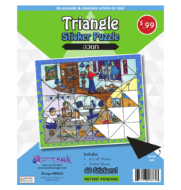 incento magic TRIANGLE STICKER PUZZLE:  CHANUKAH 6.5"X8"
