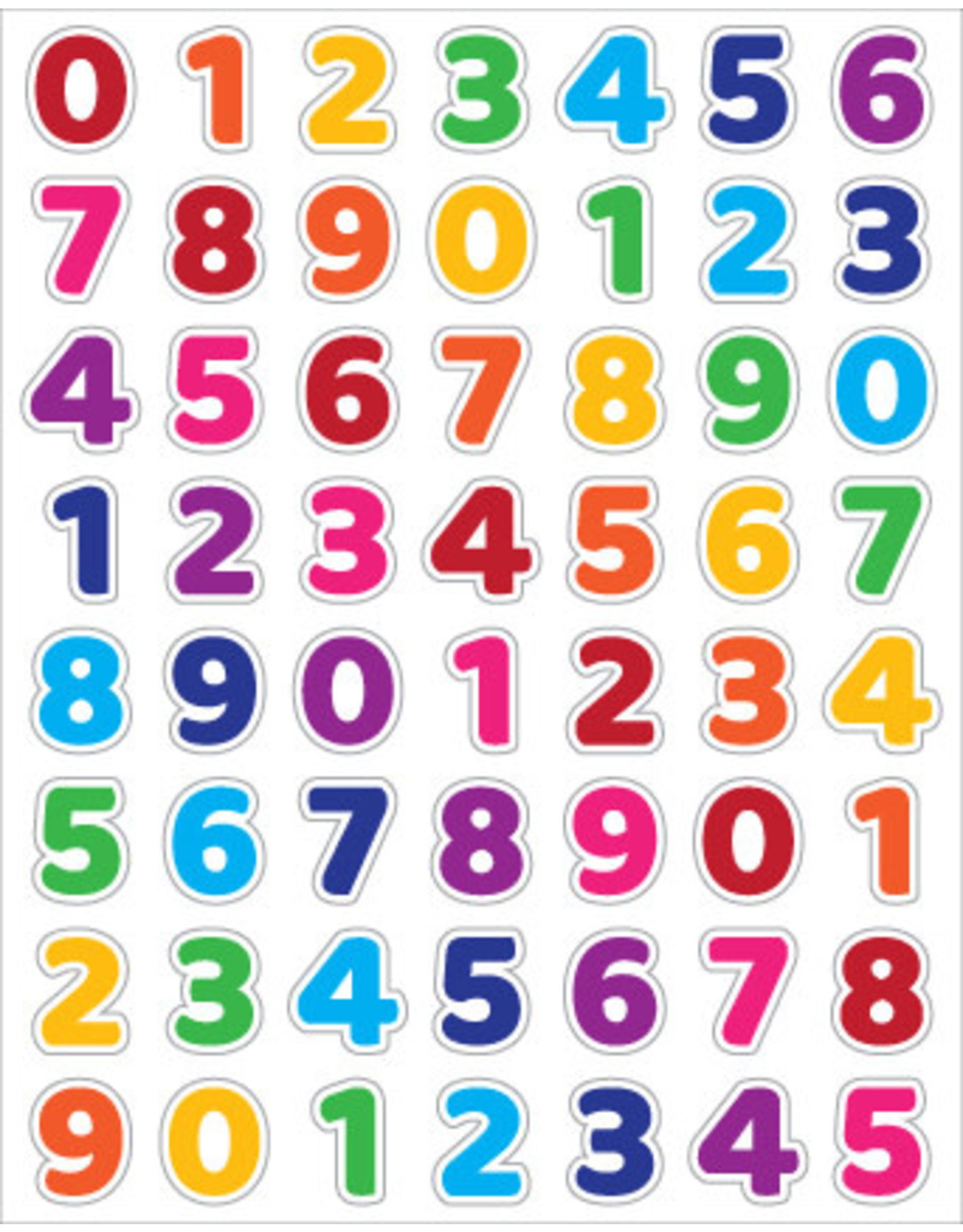 RANENU STICKERS: NUMBERS - 6 SHEETS