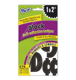 REPOSITIONABLE LETTERS, NUMBERS & SYMBOLS 1"&2" - 276 PACK