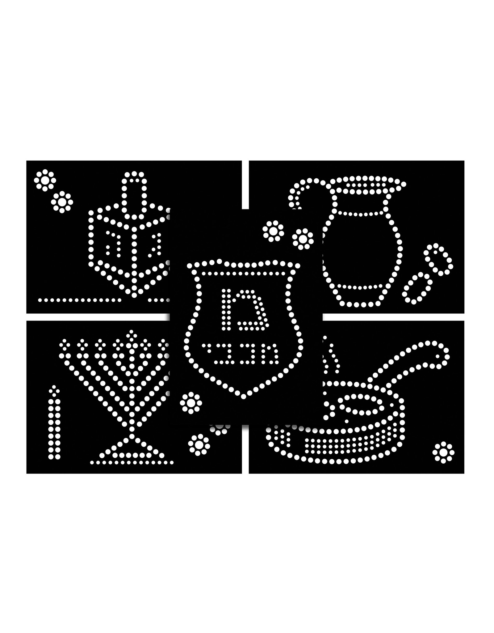CHANUKAH DOTTY STICKER ART