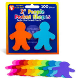CUT-OUTS: PERSON CARD STOCK 2"  100 PACK