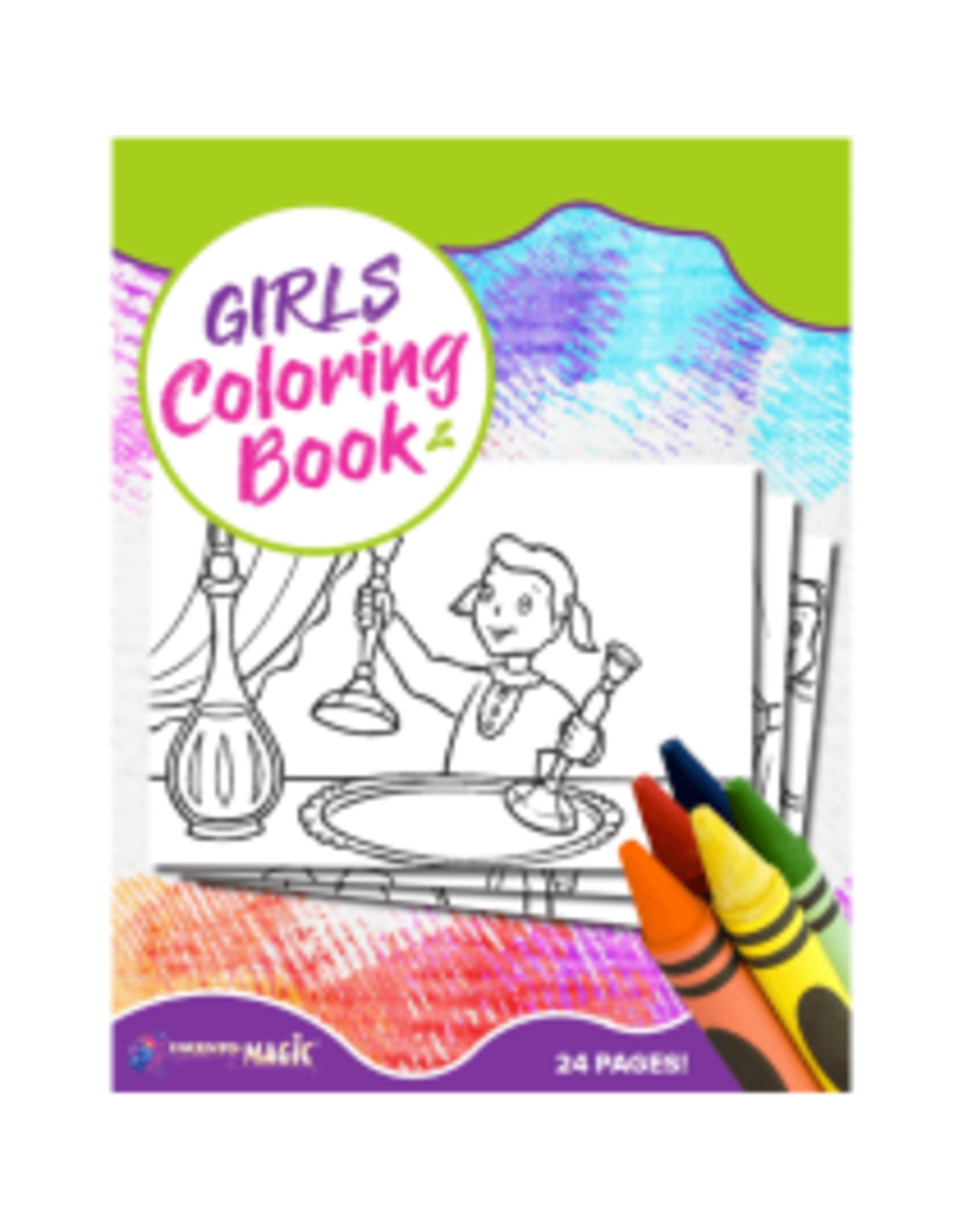 incento magic GIRLS COLORING BOOK  - 24 PAGES