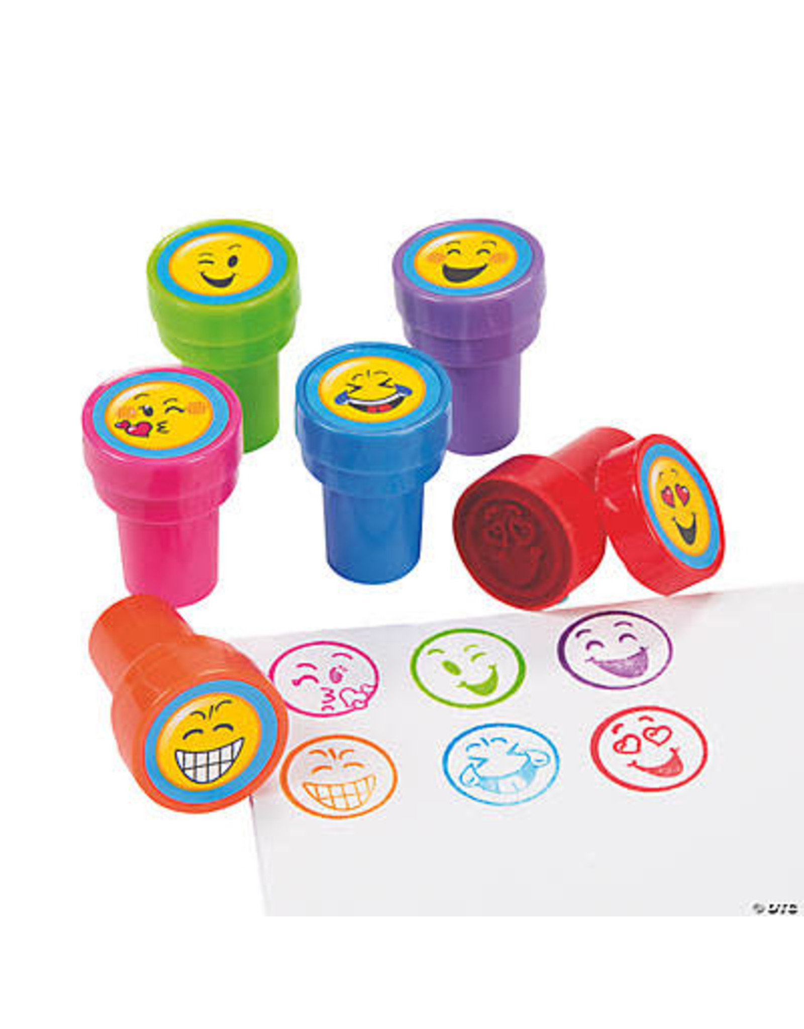 STAMP -  EMOJI FACES -  Pckg/ 6pcs