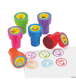 STAMP -  EMOJI FACES -  Pckg/ 6pcs
