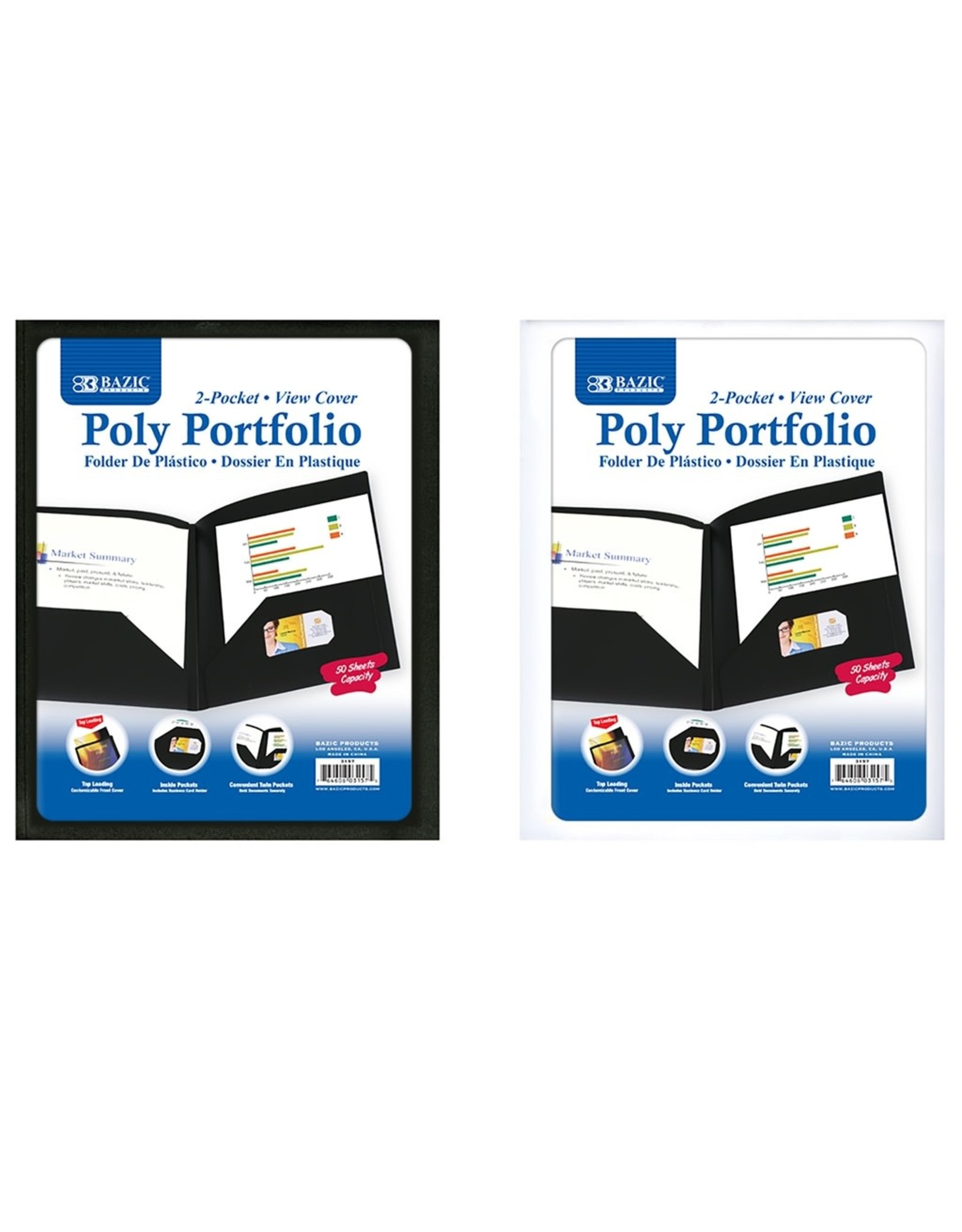 PORTFOLIO - 2-POCKET VIEW CVR FOLDER