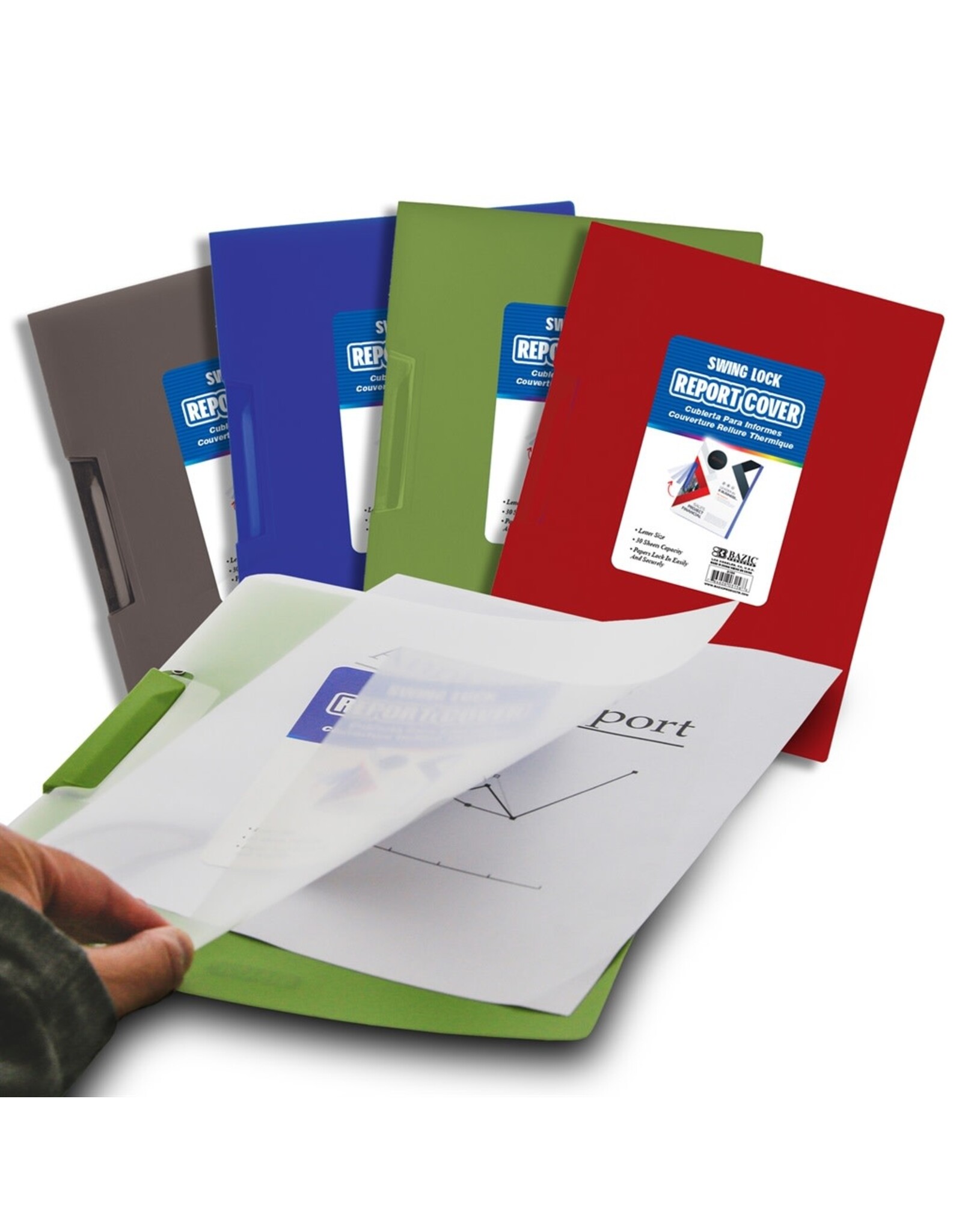 REPORT COVER - SWING LOCK WITH CLEAR FRONT