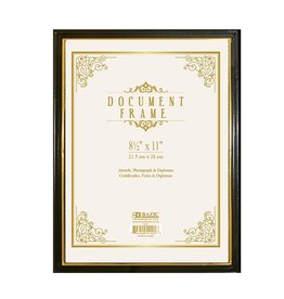 DOCUMENT FRAME WITH GOLD BORDER 8.5"X11"