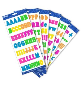 STICKERS -COLORS ALPHABET & NUMBERS - 6 SHEETS
