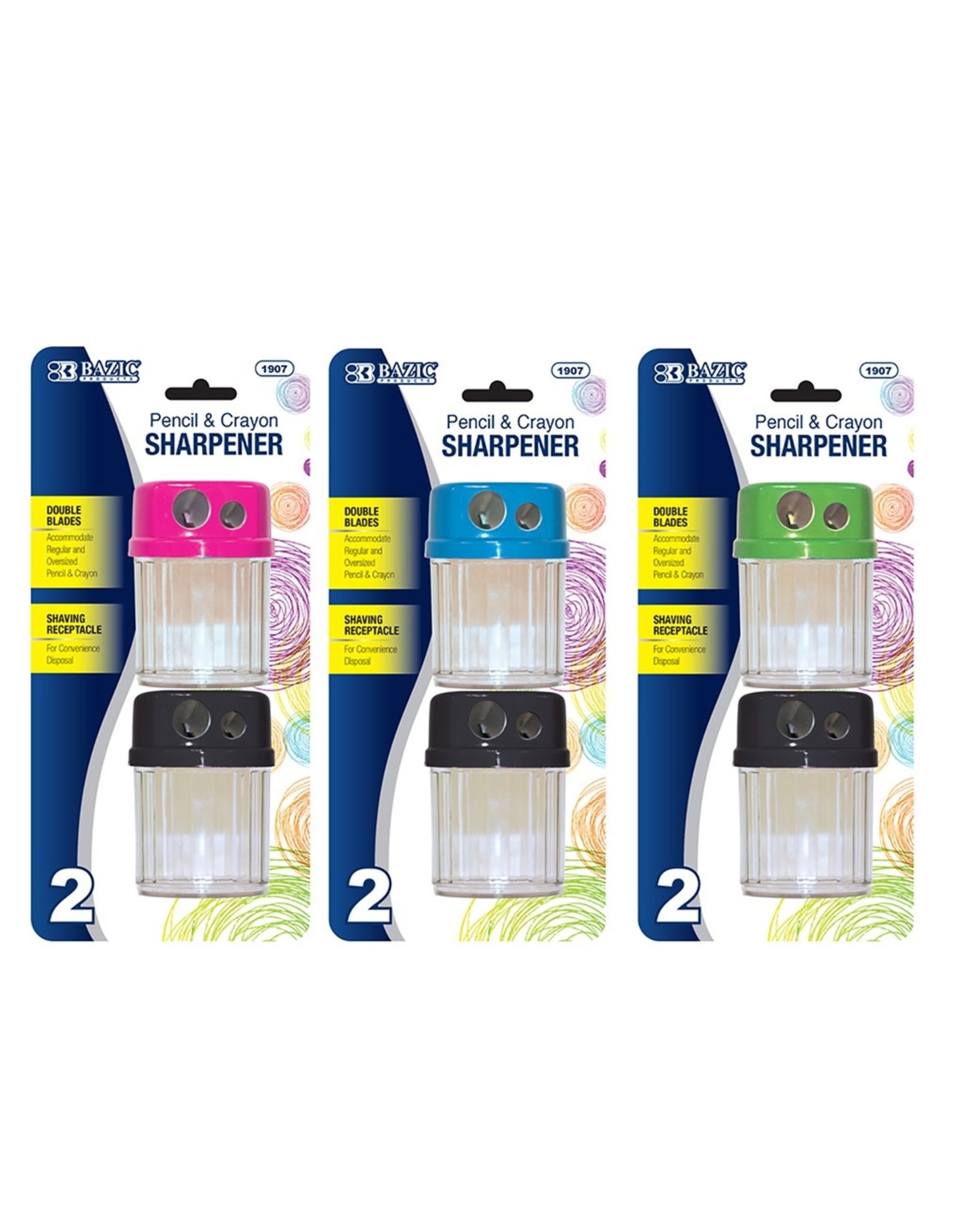 SHARPENER - DUAL BLADES WITH CANISTER - 2 PACK