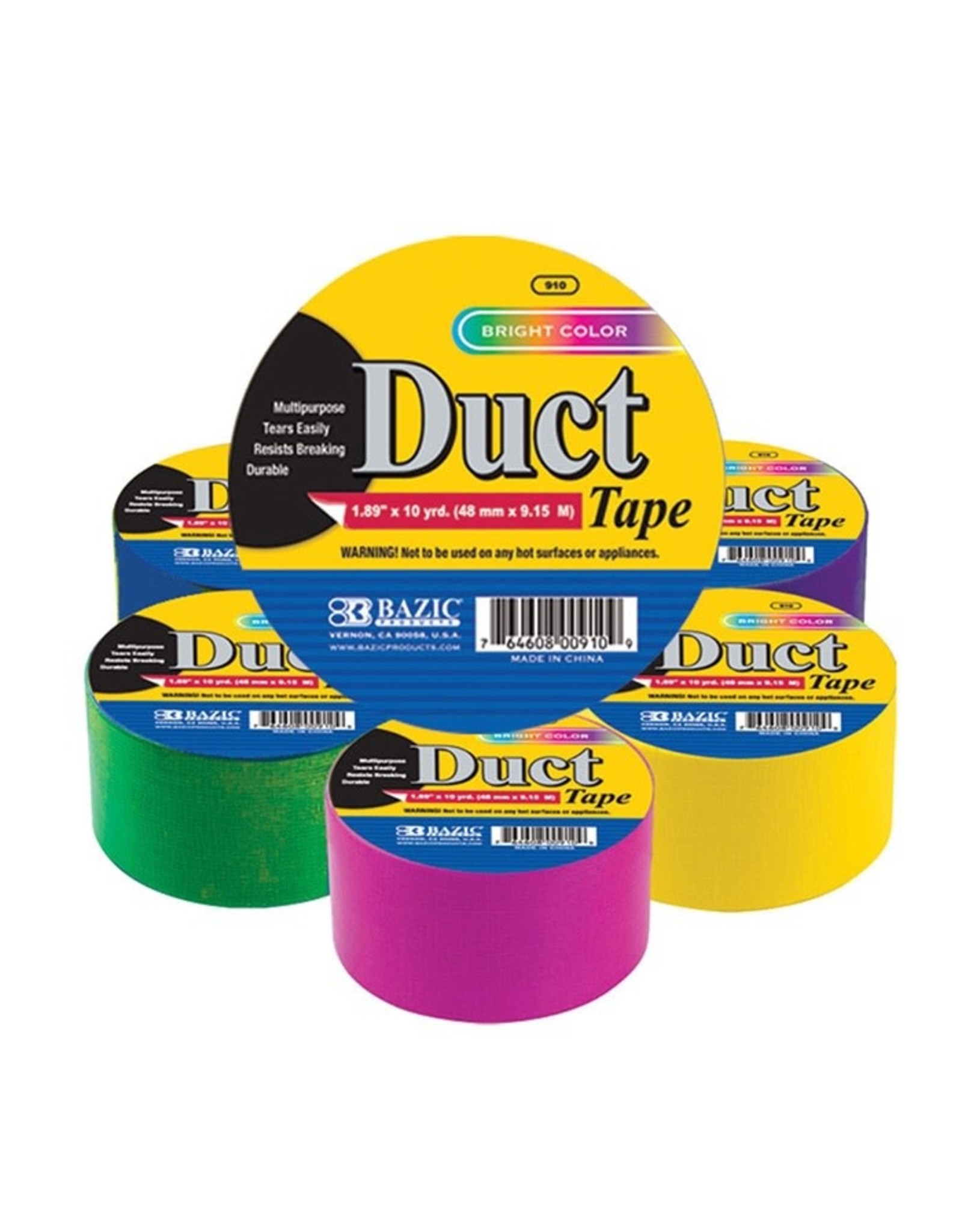 DUCT TAPE: 2"x10 YARDS -  FLUORESCENT COLORS