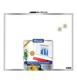 Aluminum Framed Magnetic Dry Erase Board  16"x20"
