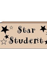 WOODEN/RUBBER STAMP: STAR STUDENT 2"