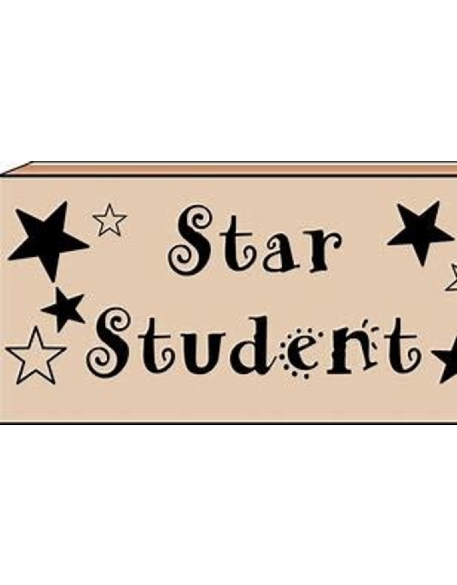 WOODEN/RUBBER STAMP: STAR STUDENT 2"
