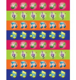 RANENU STICKER: COLORFUL MUSIC NOTES-DOTS - 6 SHEETS