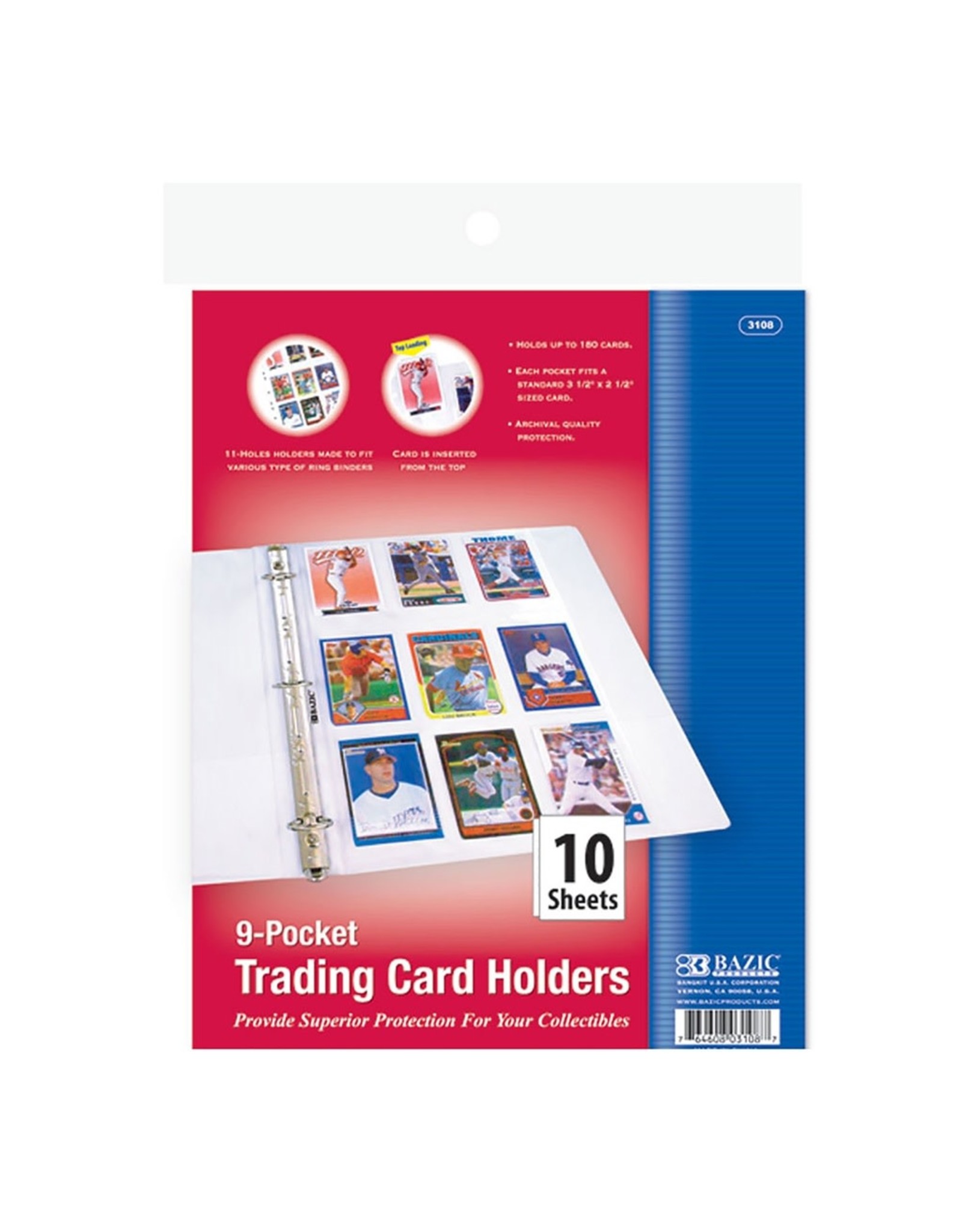 SHEET PROTECTOR - 9-POCKET TOP LOADING 10 PACK