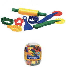 COLOSSAL BARREL OF CLAY TOOLS 143PC