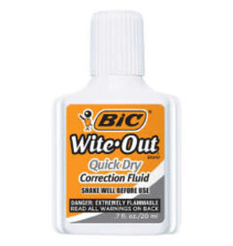 BIC- WITE OUT - CORRECTION FLUID -  WITH BRUSH