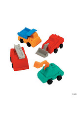 CONSTRUCTION TRUCK ERASERS - 12 PACK