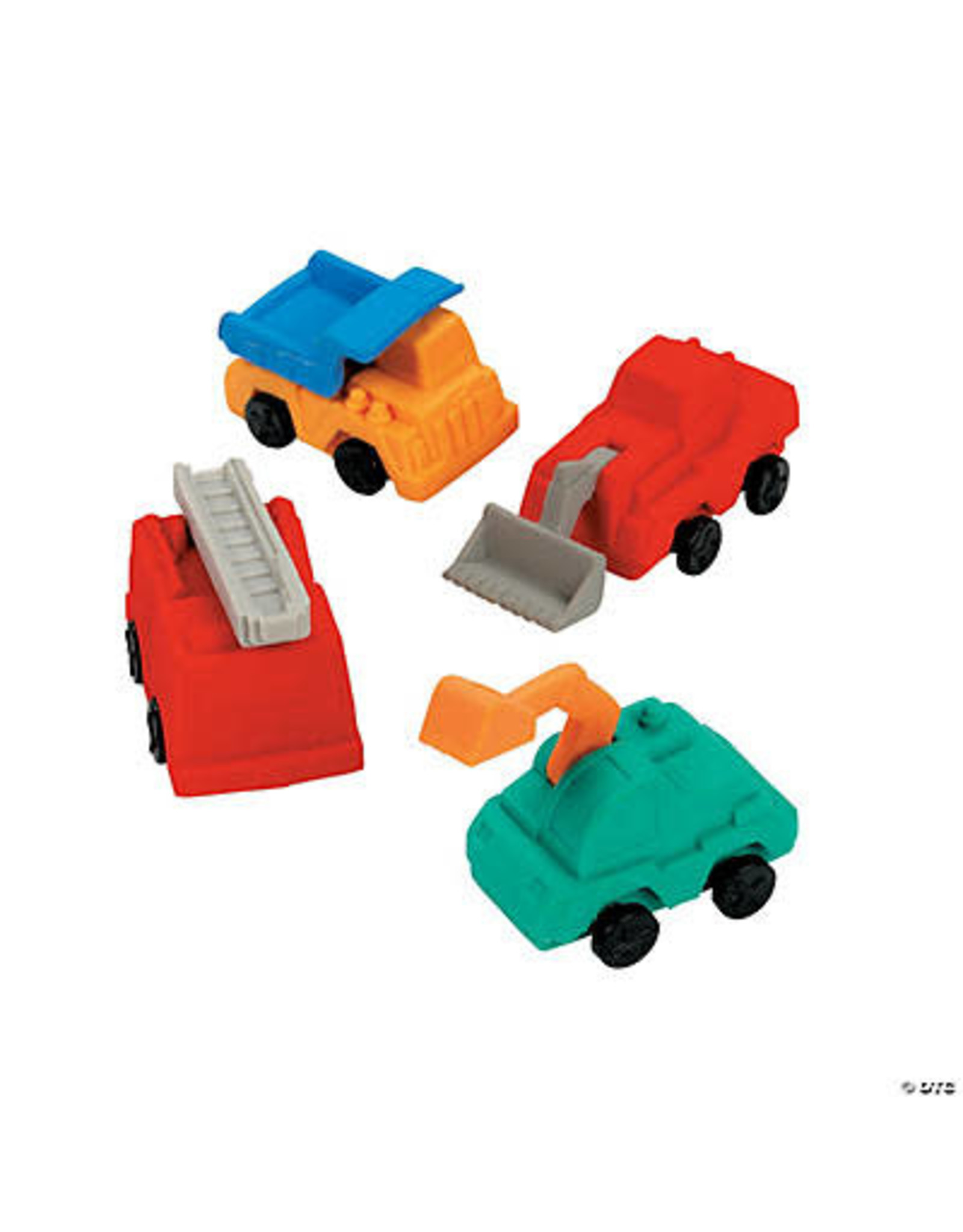 CONSTRUCTION TRUCK ERASERS - 12 PACK