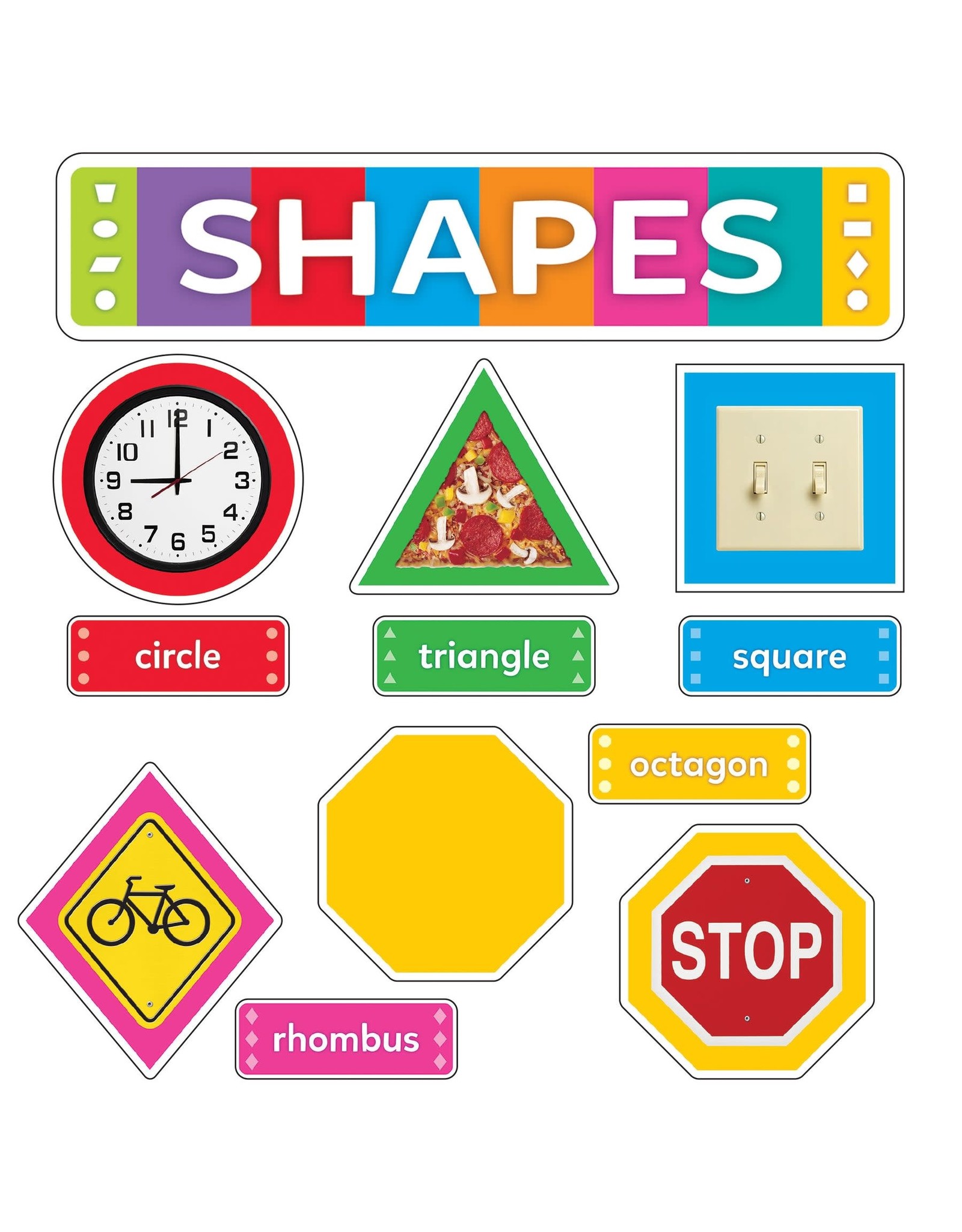 BULLETIN BOARD SET: SHAPES ALL AROUND