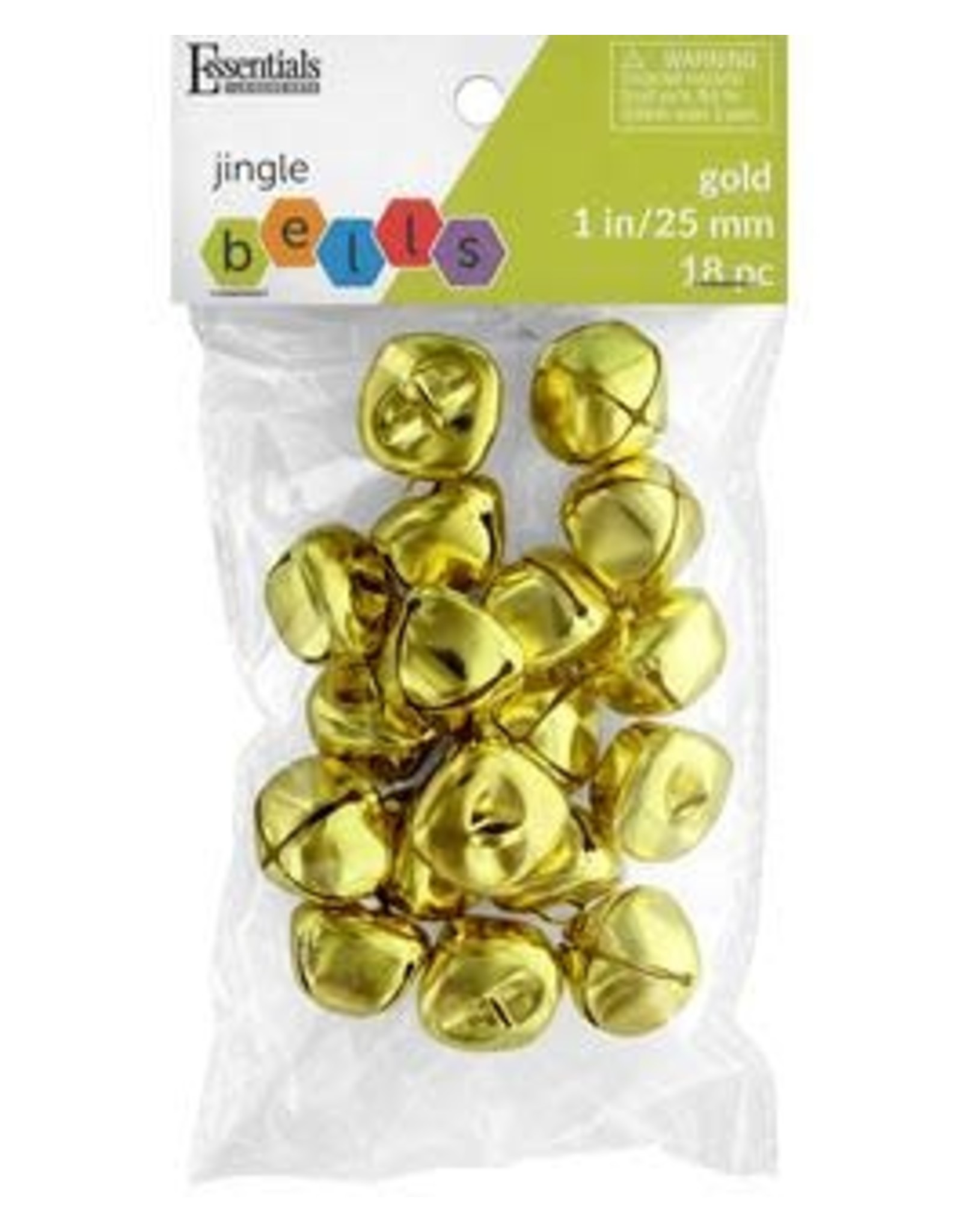 BELLS: JINGLE  1" GOLD 18 PACK