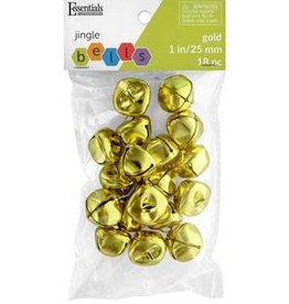BELLS: JINGLE  1" GOLD 18 PACK