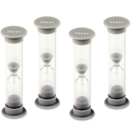 30 SECOND SAND TIMERS-SMALL-4PC