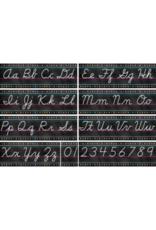 BULLETIN BOARD SET: CHALKBOARD BRIGHTS CURSIVE ALPHABET LINE