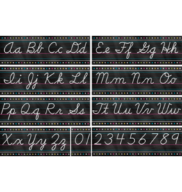 BULLETIN BOARD SET: CHALKBOARD BRIGHTS CURSIVE ALPHABET LINE