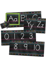 BULLETIN BOARD SET: CHALKBOARD BRIGHTS ALPHABET LINE