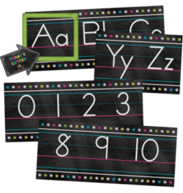 BULLETIN BOARD SET: CHALKBOARD BRIGHTS ALPHABET LINE