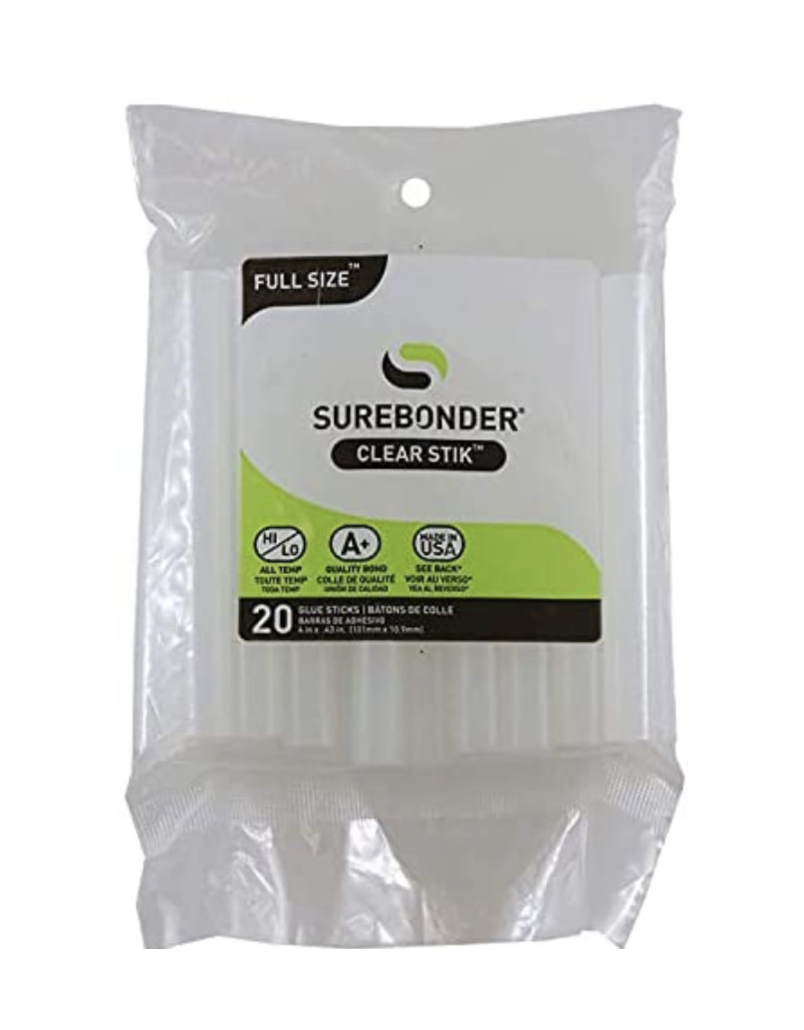 SUREBONDER HOT GLUE GUN STICKS:  4" ALL TEMP 20 PACK