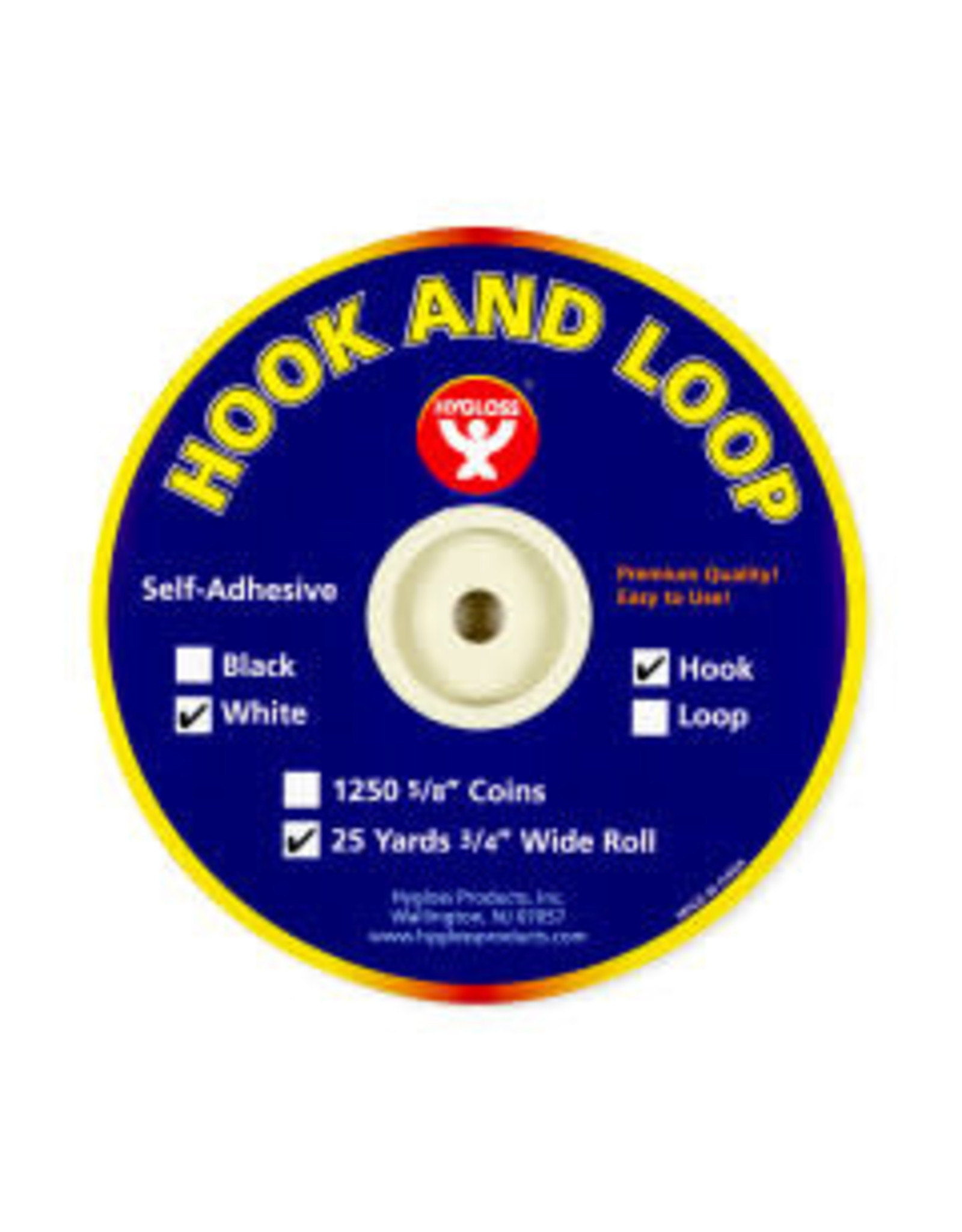 VELCRO STRIP HOOK & LOOP SET  .75"X25YARDS
