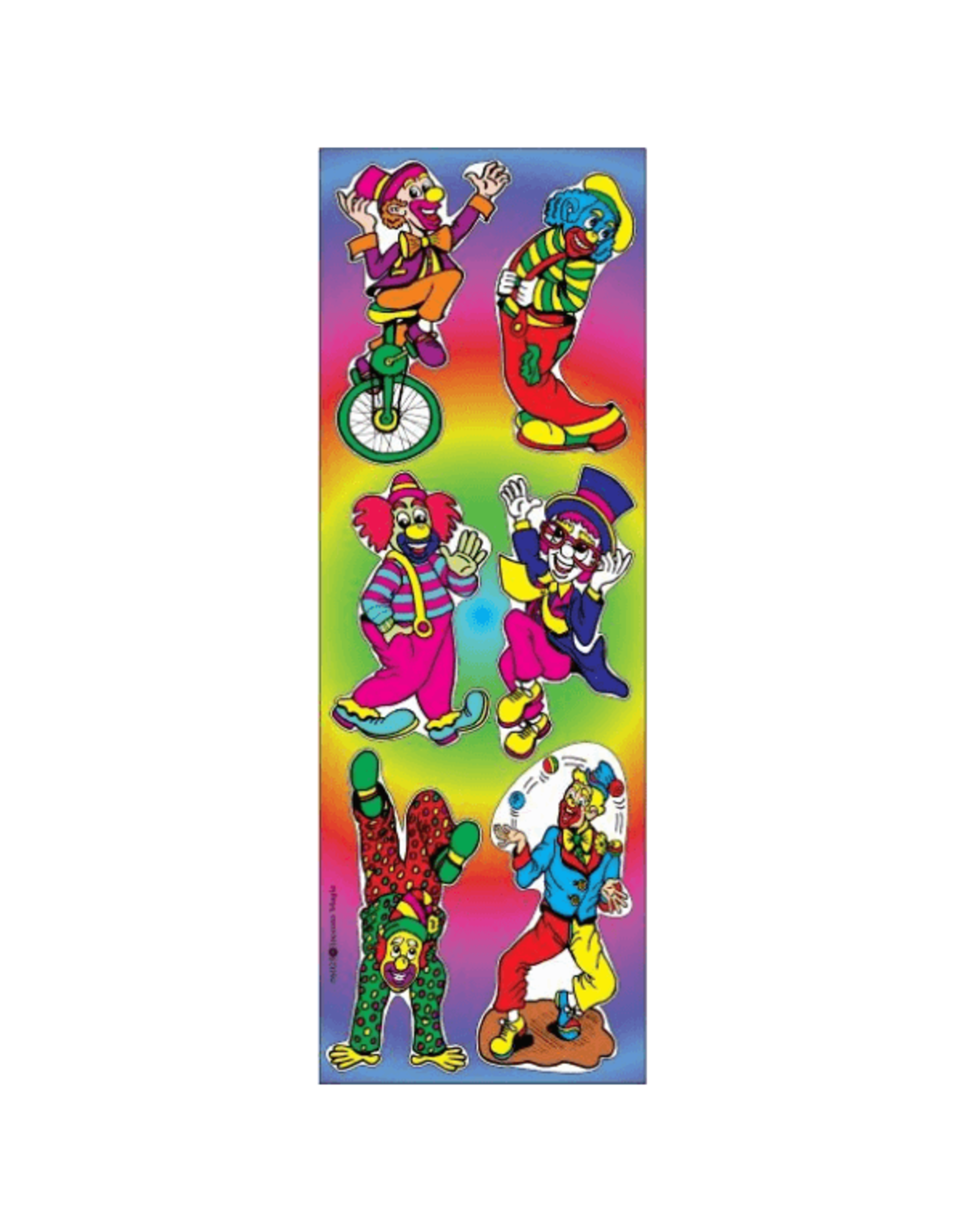 incento magic STICKERS - CLOWN DIE CUT - 6 SHEETS