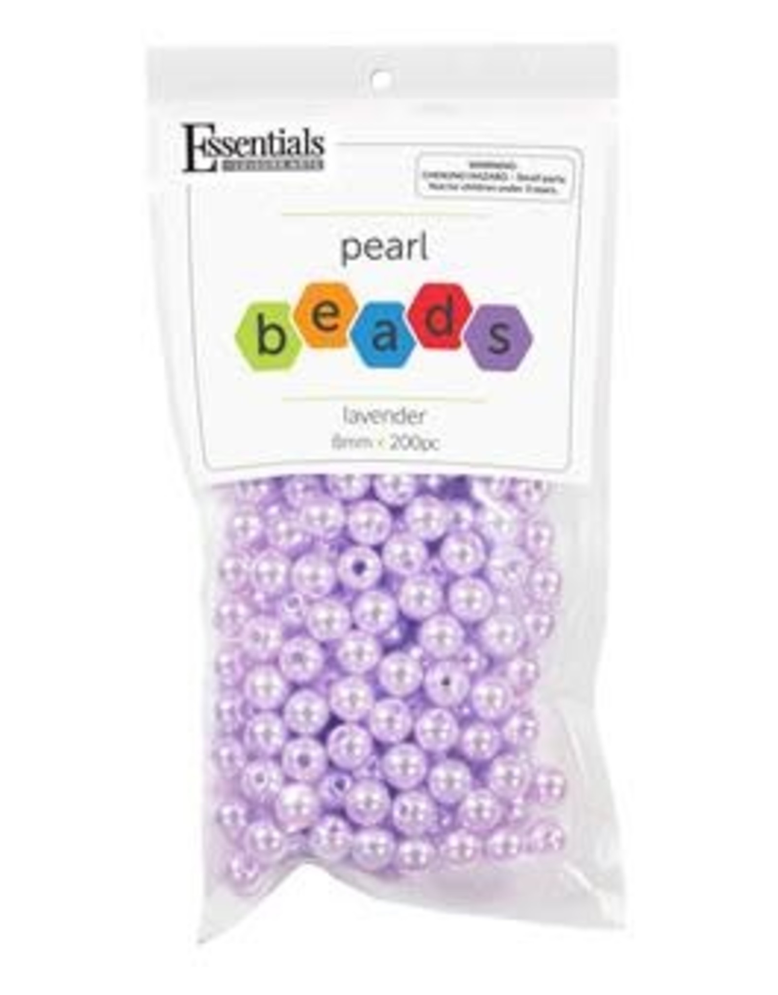 PEARL BEADS: 8MM LAVENDER  200 PACK