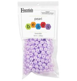 PEARL BEADS: 8MM LAVENDER  200 PACK