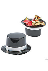 HAT: MINI BLACK  TOP HATS 12PCS