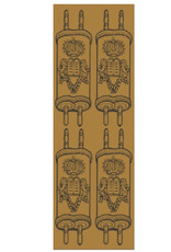 incento magic STICKERS -  DIE CUT LARGE TORAH -  GOLD 4 PER SHEET - 6 SHEETS