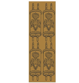 incento magic STICKERS -  DIE CUT LARGE TORAH -  GOLD 4 PER SHEET - 6 SHEETS