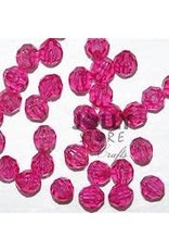 FACETED BEADS: 6MM PINK  1080 PACK