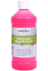 WASHABLE FINGER PAINT: FLUORESCENT PINK 16OZ