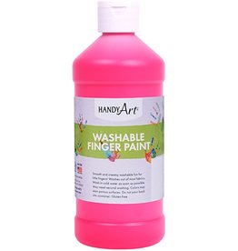 WASHABLE FINGER PAINT: FLUORESCENT PINK 16OZ
