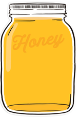 CUT OUT: HONEY JAR 5.5"X5.5"  36 PACK